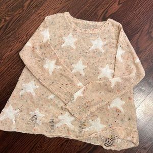 Wildfox distressed knit sweater